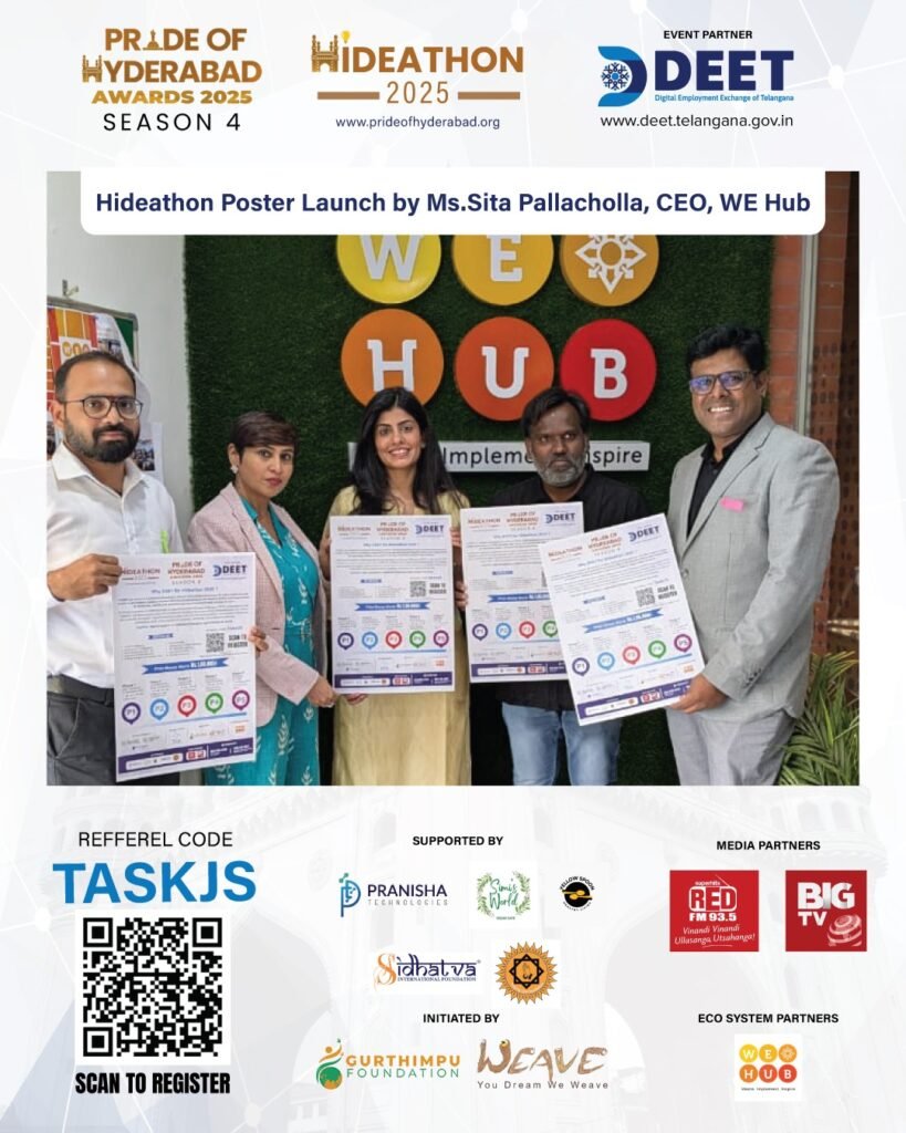 Pride of Hyderabad Hideathon: Telangana Launches Startup Hunt with ₹1 Lakh Prize