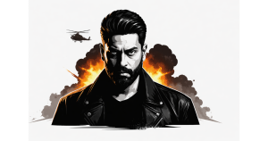 Abhishek Bachchan in a rugged, intense look as the villain in the upcoming action thriller King, facing off against Shah Rukh Khan.