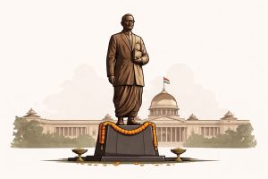 Statue of C. Rajagopalachari installed at Rashtrapati Bhavan after replacing Edwin Lutyens’ statue, symbolising India’s shift from colonial legacy to constitutional leadership.