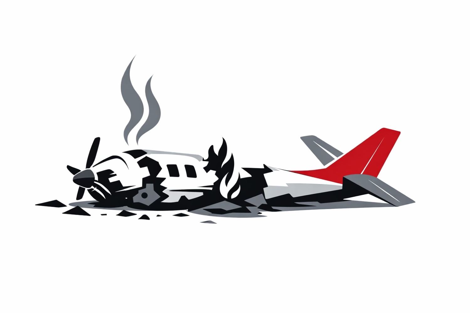 Wreckage of a crashed air ambulance aircraft seen in a field in Jharkhand after the Ranchi-Delhi flight accident that killed seven people.